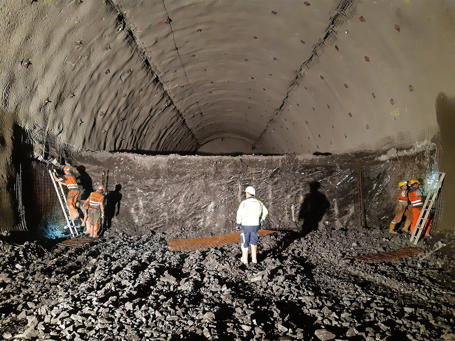 Karawankentunnel, Rosenthal - Tunnelarbejde