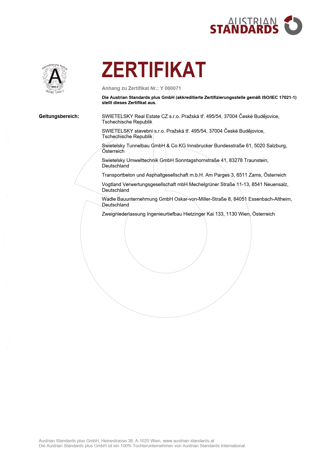 ISO Zertifikat 37001 Swietelsky Y 000071 20250401 DE DE 3