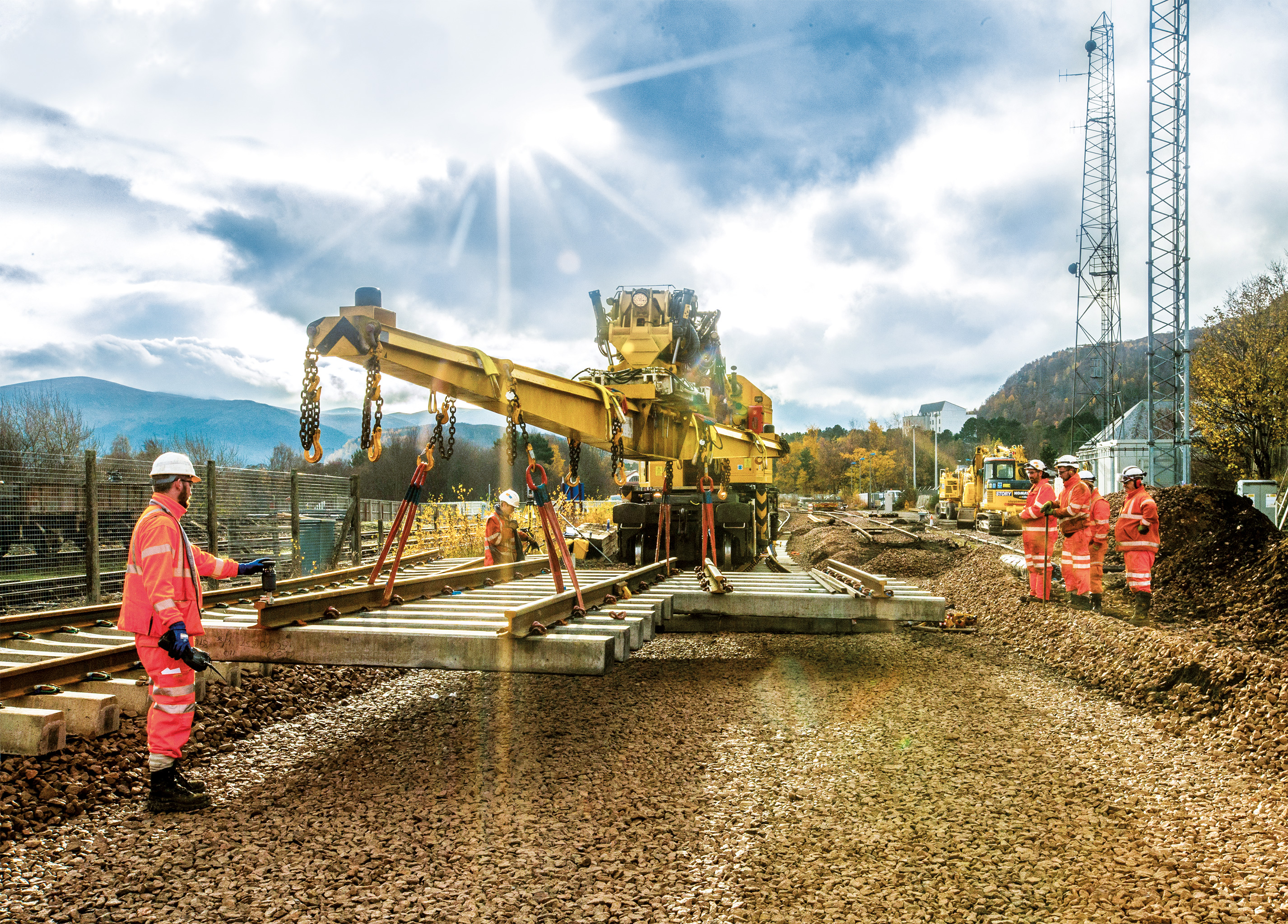 Track works, Highland - Jernbanearbejde