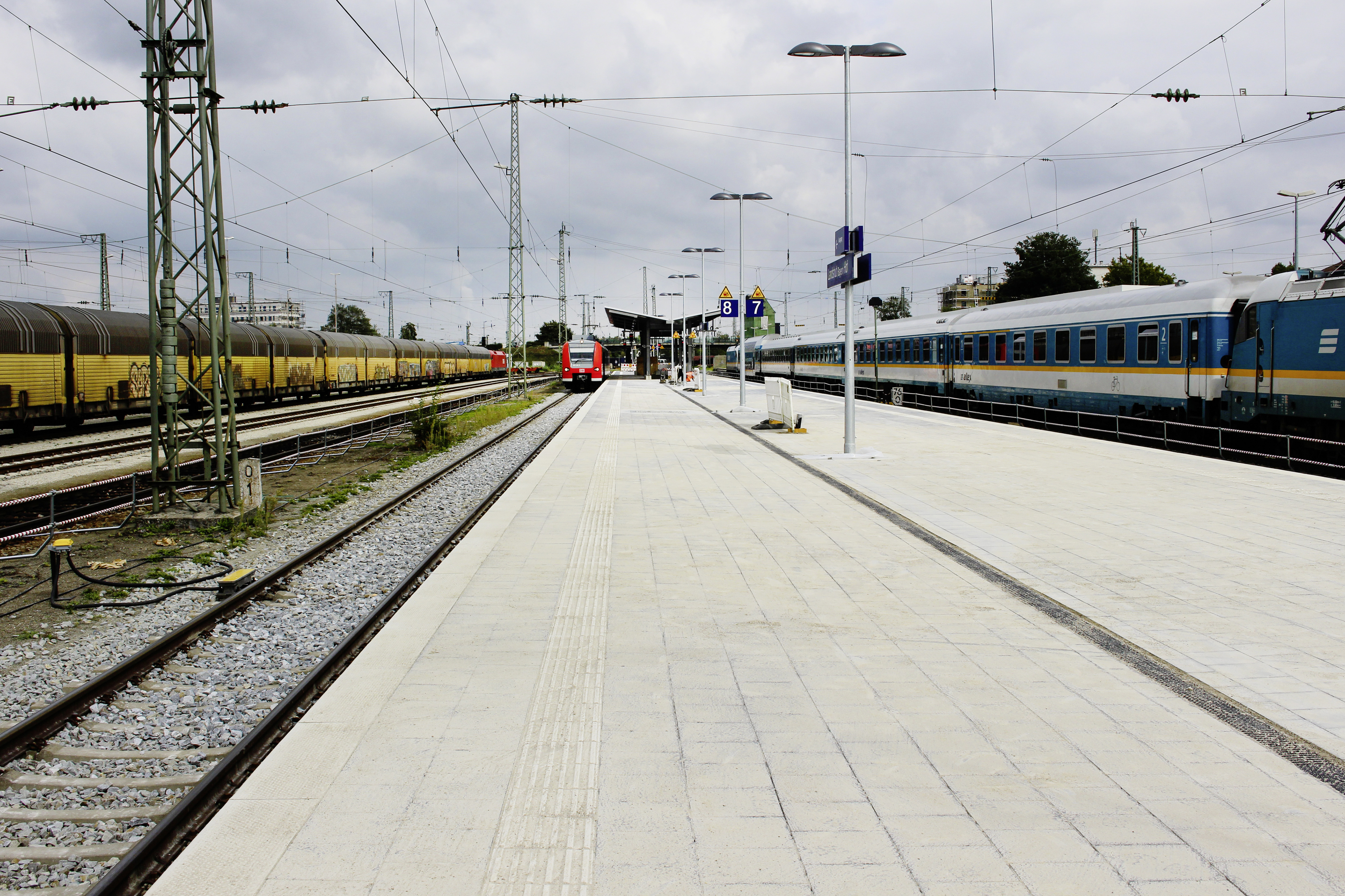 Bahnsteig, Landshut - Anlægsarbejde