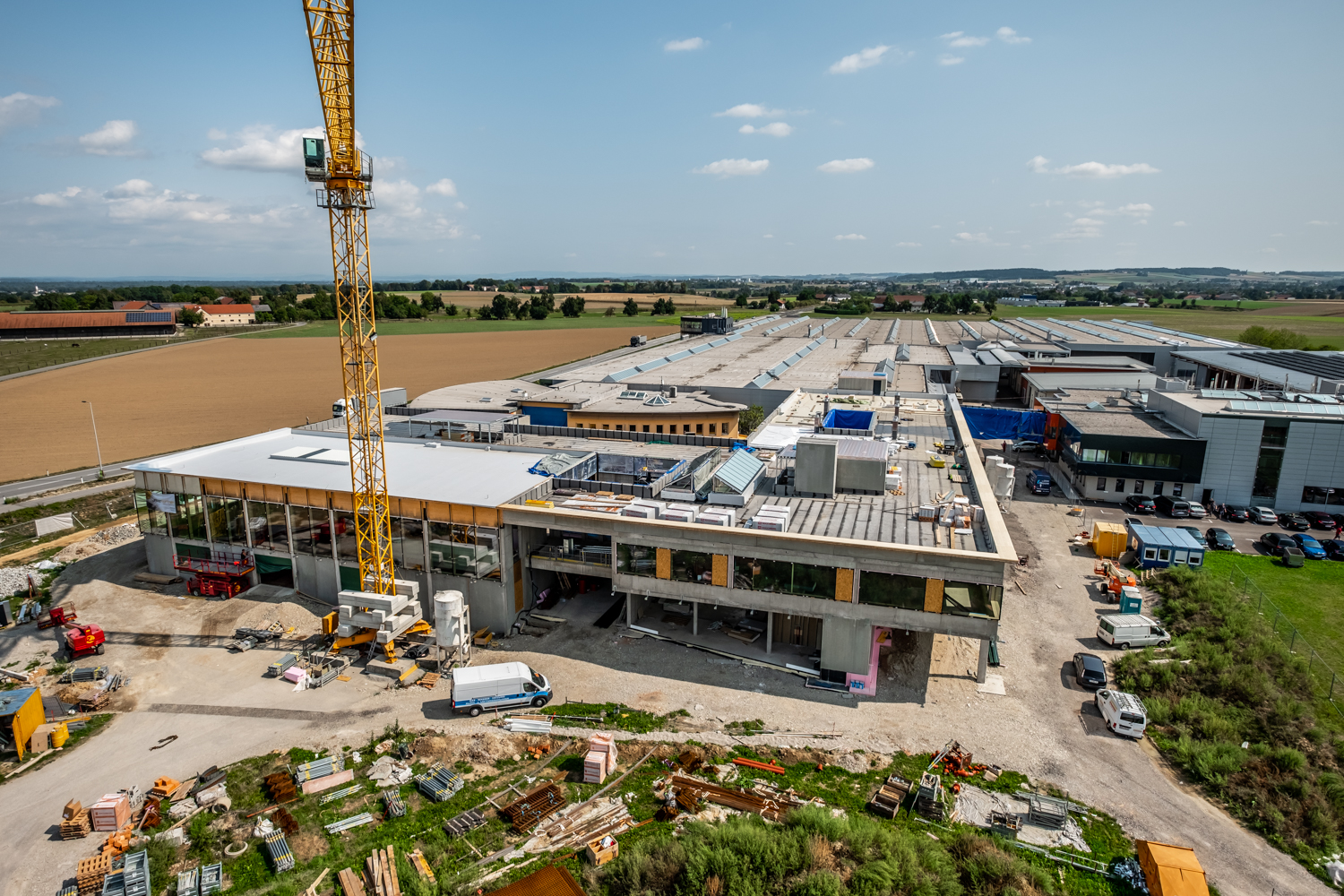 Neubau Schulungszentrum Hargassner Weng - Byggearbejde