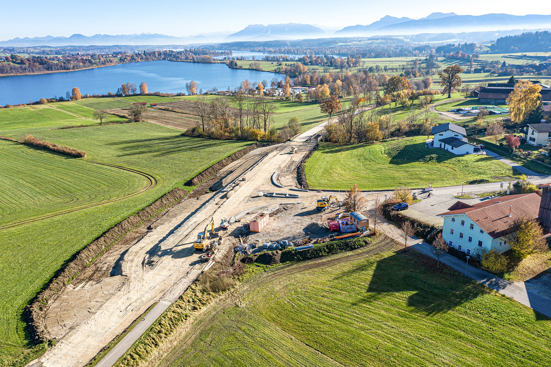 Straßenbau, Taching am See - Vej- og brobyggeri