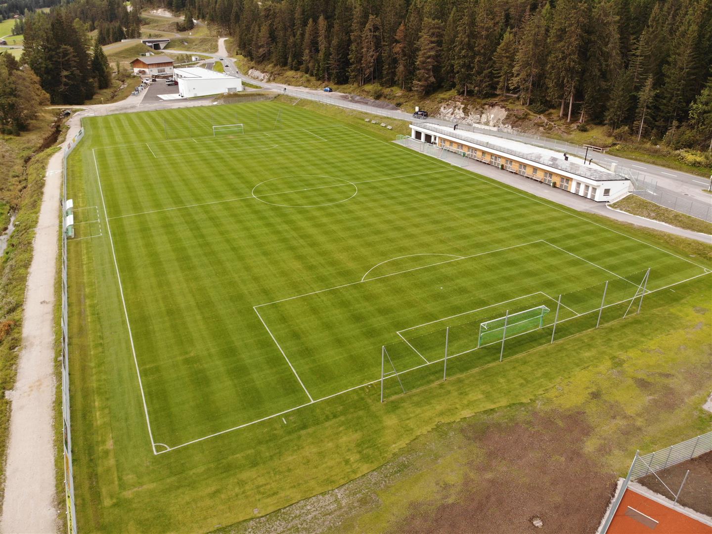 Sportplatz, Seefeld - Anlægsarbejde