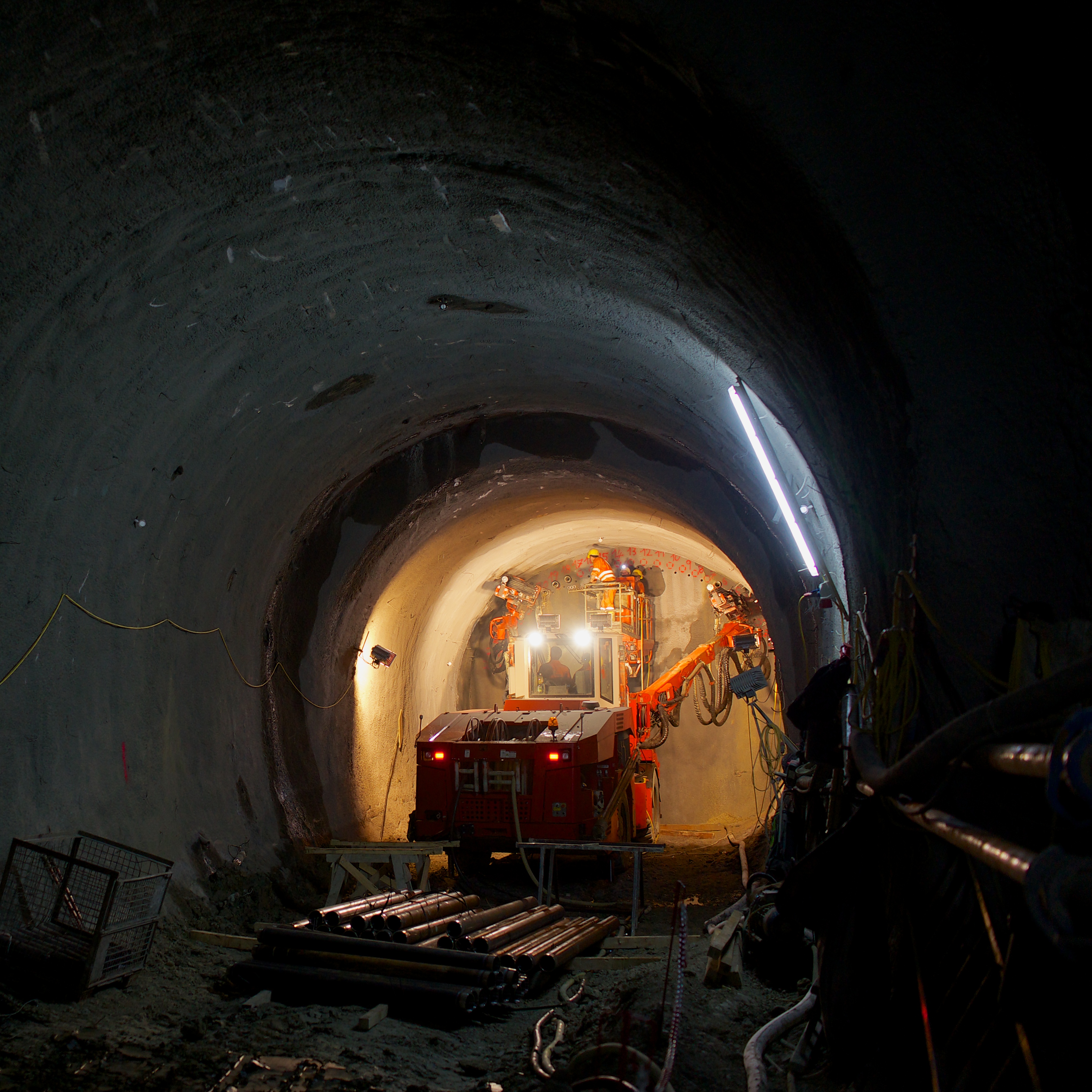 U-Bahn Wien - Baulos U1-8 Alaudagasse - Tunnelarbejde