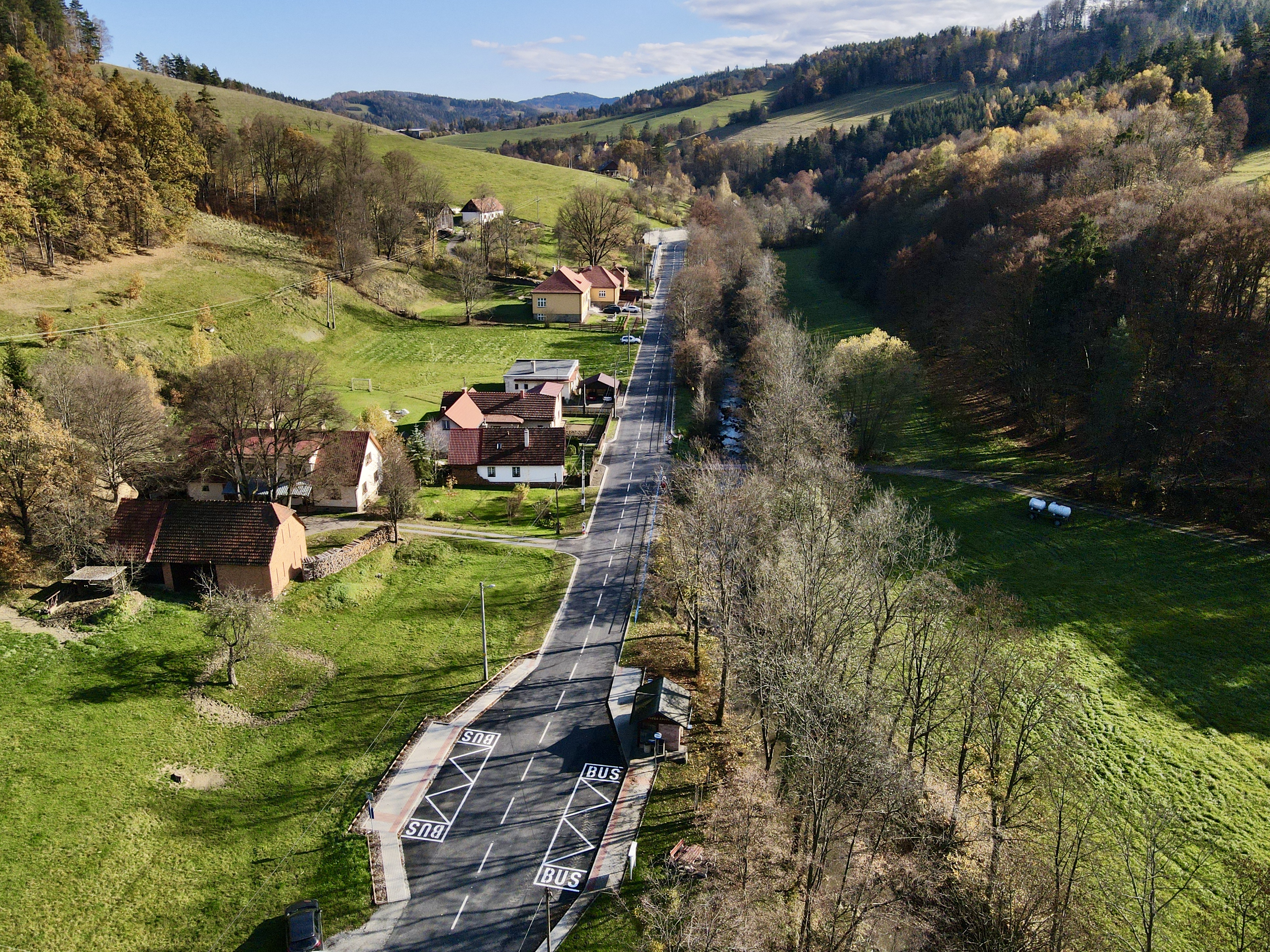 III/05726 – rekonstrukce úseku Velká Lhota – Valašská Bystřice - Vej- og brobyggeri