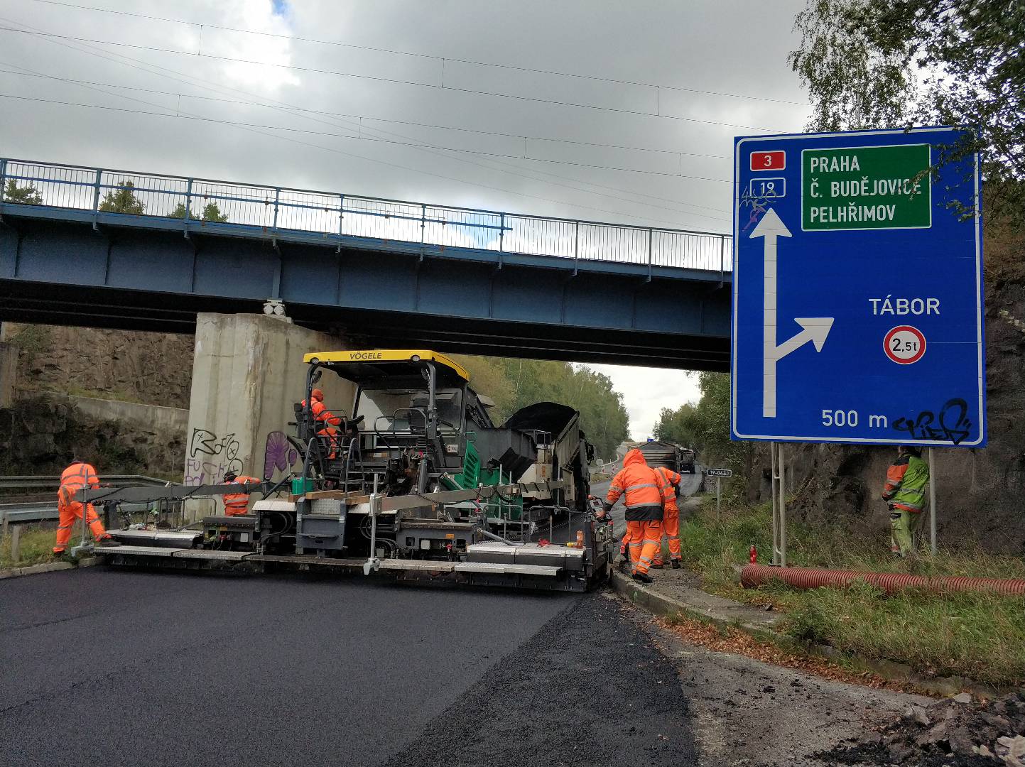 Silnice I/19, Tábor – rekonstrukce mimoúrovňové křižovatky s dálnicí D3 - Vej- og brobyggeri