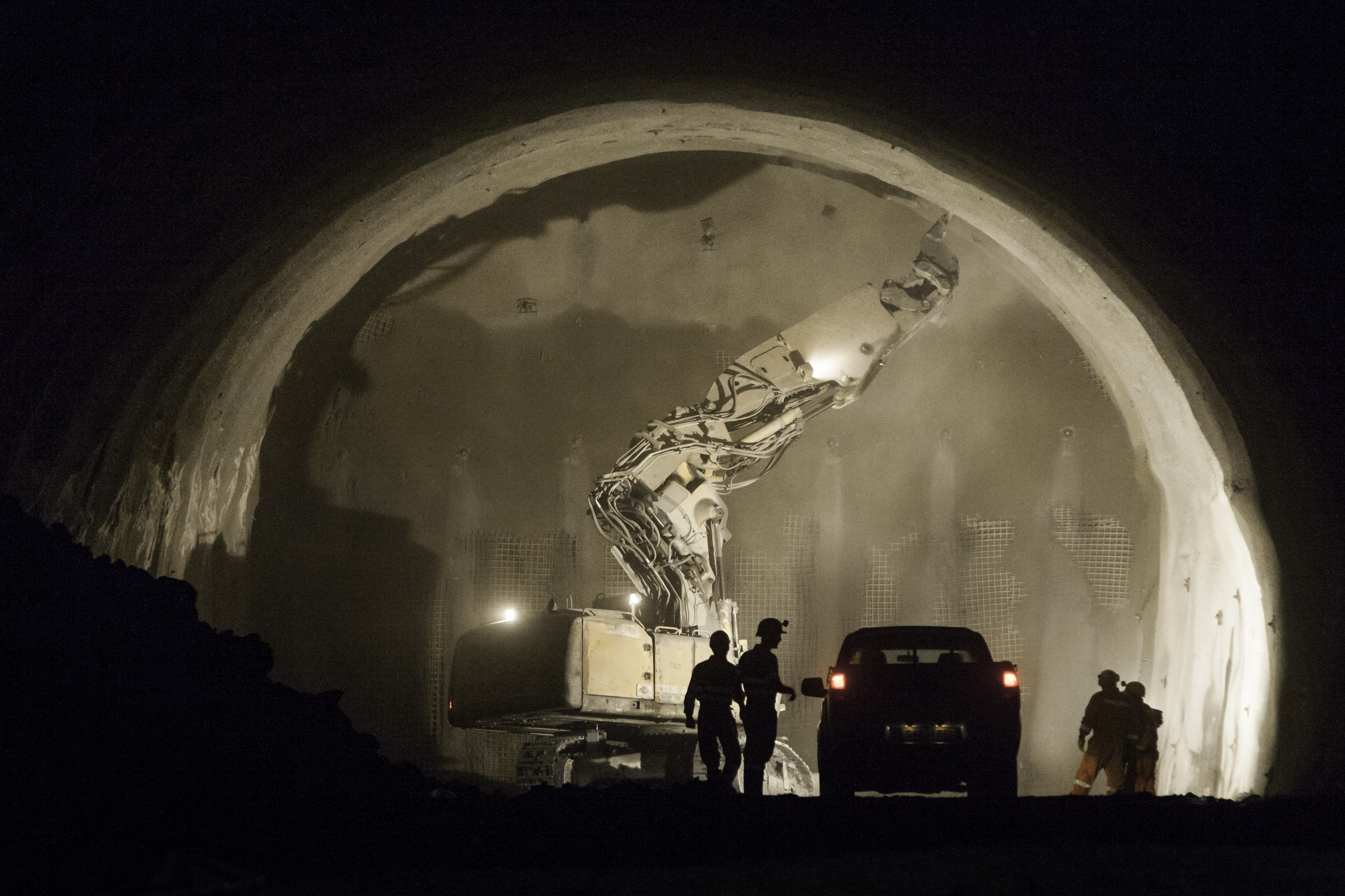 Brenner Basistunnel - Erkundungstunnel Wolf 2 - Tunnelarbejde