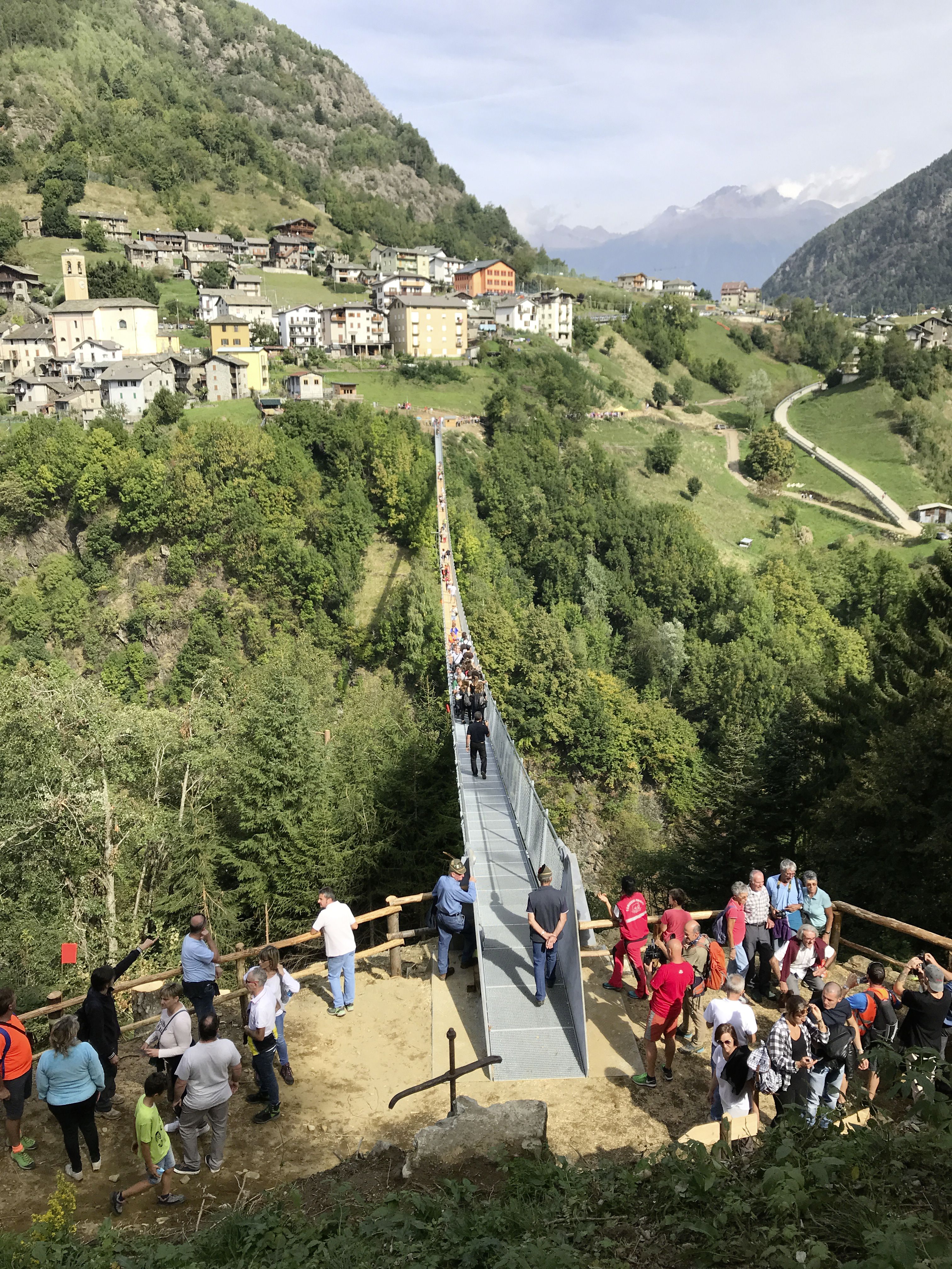 Costruzione di ponti, ponte sospeso pedonale, Tartano - Vej- og brobyggeri